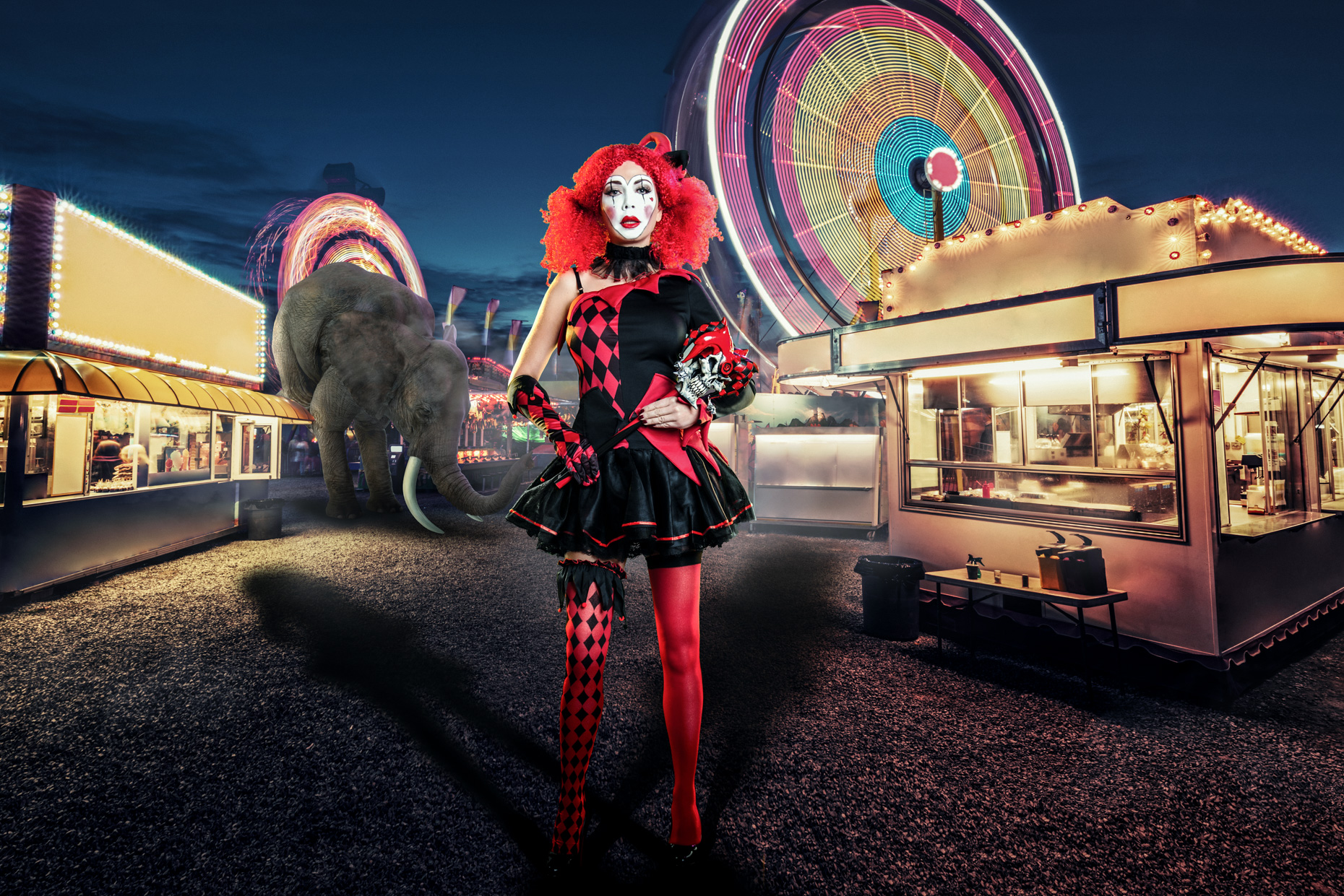 Halloween 2016 clown composite image