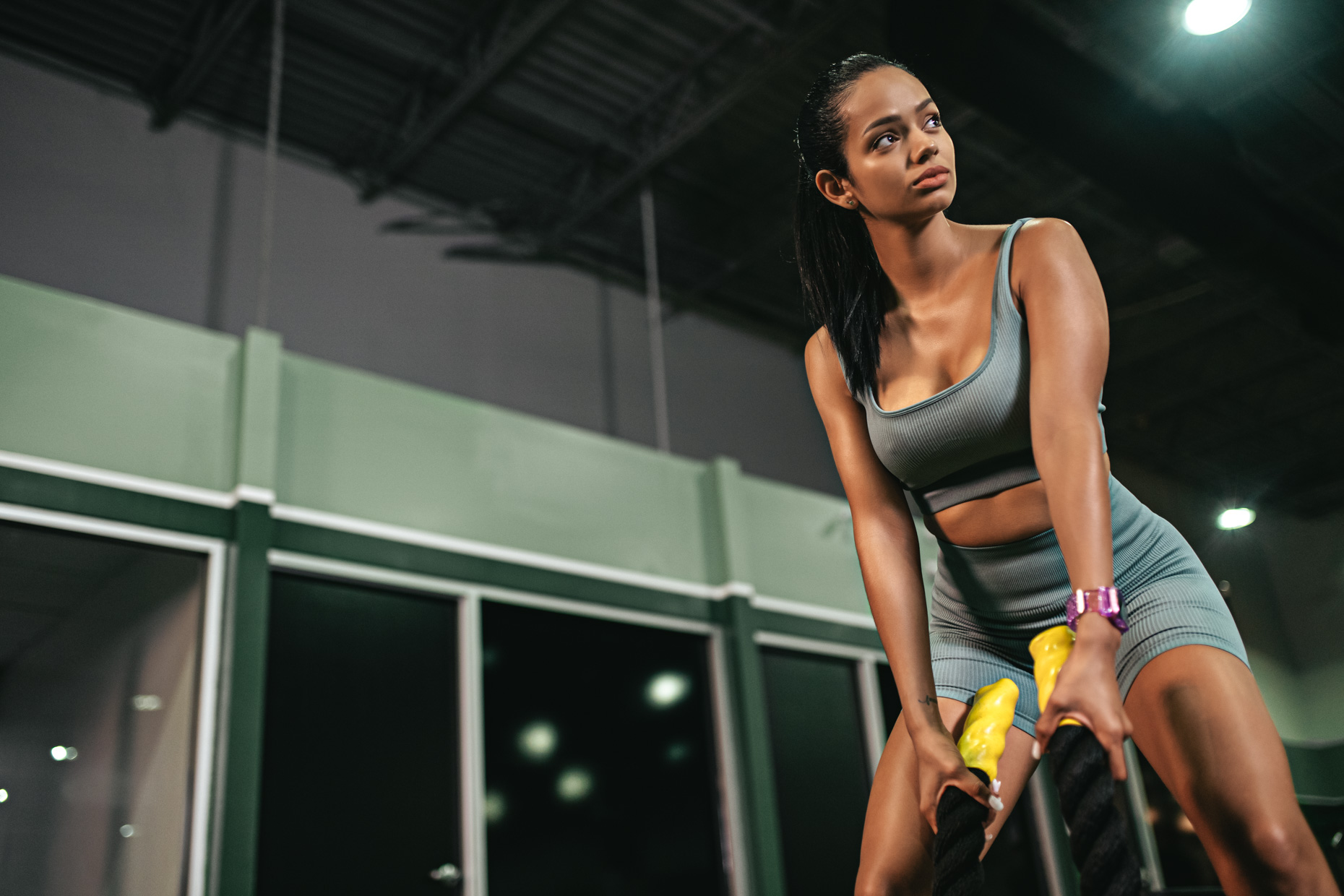 YouFit Gyms photoshoot workout female athlete