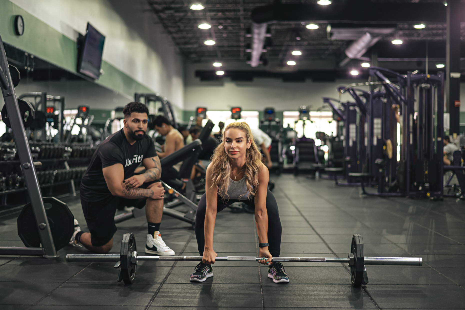 YouFit Gyms photoshoot workout personal trainer deadlift